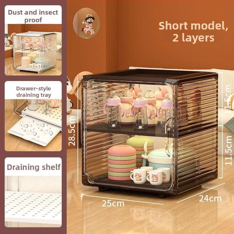 Κουτί αποθήκευσης μπιμπερού και βάση στέγνωσης – Υλικό PS, 18L, Μετακινούμενο, Απλός και μοντέρνος σχεδιασμός