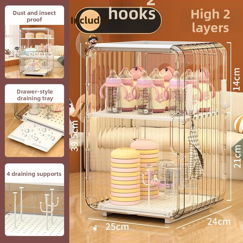 Κουτί αποθήκευσης μπιμπερού και βάση στέγνωσης – Υλικό PS, 18L, Μετακινούμενο, Απλός και μοντέρνος σχεδιασμός