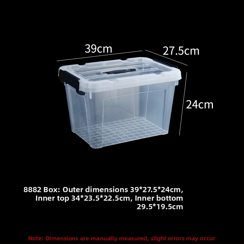 Διάφανη κούτα αποθήκευσης με ρόδες και καπάκι, παχύμενη πλαστική κατασκευή PP για σαλόνι, πολυχρηστική και φορητή