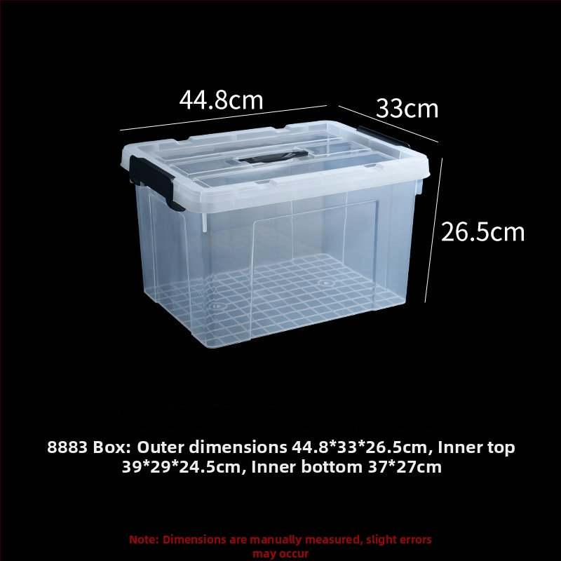 Διάφανη κούτα αποθήκευσης με ρόδες και καπάκι, παχύμενη πλαστική κατασκευή PP για σαλόνι, πολυχρηστική και φορητή