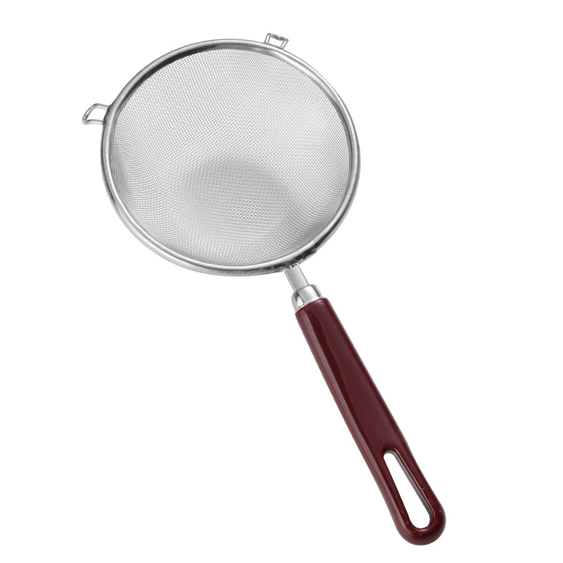 Filtru din oțel inoxidabil pentru lapte de soia, plasă ultra-fină, anti-alunecare, cârlige duble, pentru coacere și hrana bebelușilor (material: 201+AB; plasă ultra-fină; anti-alunecare; cârlige duble)