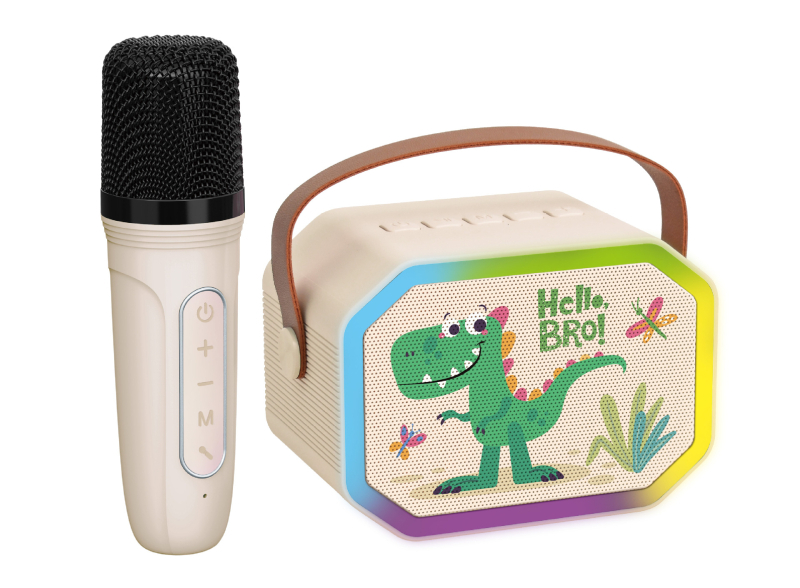 Dječji Bluetooth karaoke mikrofon — sve-u-jednom, ugrađena baterija, izlaz 6W, frekvencijski raspon 20Hz–20kHz, SNR ≥70dB