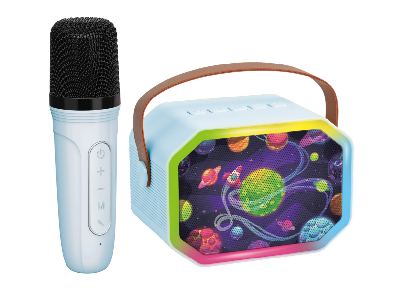 Dječji Bluetooth karaoke mikrofon — sve-u-jednom, ugrađena baterija, izlaz 6W, frekvencijski raspon 20Hz–20kHz, SNR ≥70dB