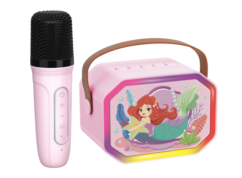 Dječji Bluetooth karaoke mikrofon — sve-u-jednom, ugrađena baterija, izlaz 6W, frekvencijski raspon 20Hz–20kHz, SNR ≥70dB