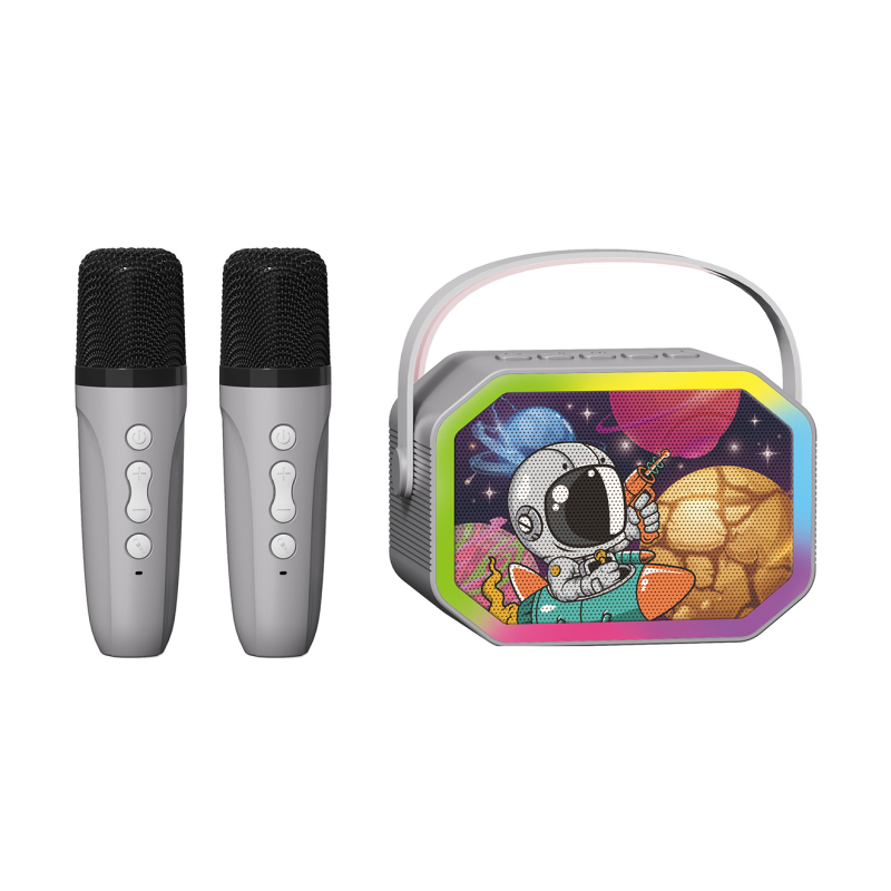 Dječji Bluetooth karaoke mikrofon — sve-u-jednom, ugrađena baterija, izlaz 6W, frekvencijski raspon 20Hz–20kHz, SNR ≥70dB
