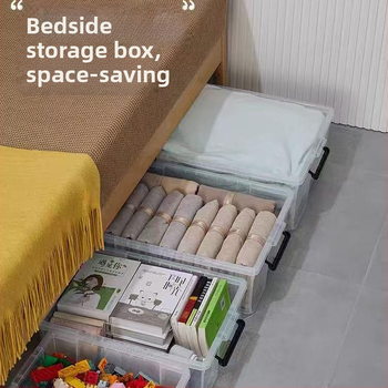 Kutija za skladištenje automobila - prozirna, pravokutna, kut s oštrim kutem, 40 L, PP materijal