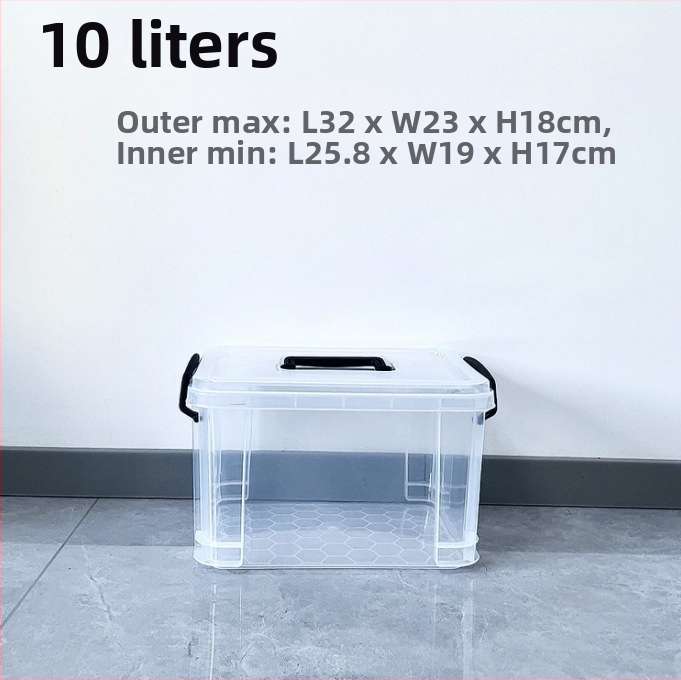 Kutija za skladištenje automobila - prozirna, pravokutna, kut s oštrim kutem, 40 L, PP materijal