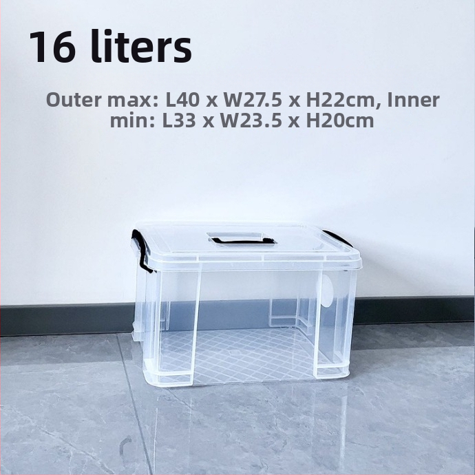 Kutija za skladištenje automobila - prozirna, pravokutna, kut s oštrim kutem, 40 L, PP materijal