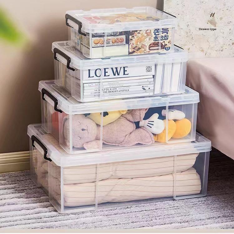 Kutija za skladištenje automobila - prozirna, pravokutna, kut s oštrim kutem, 40 L, PP materijal