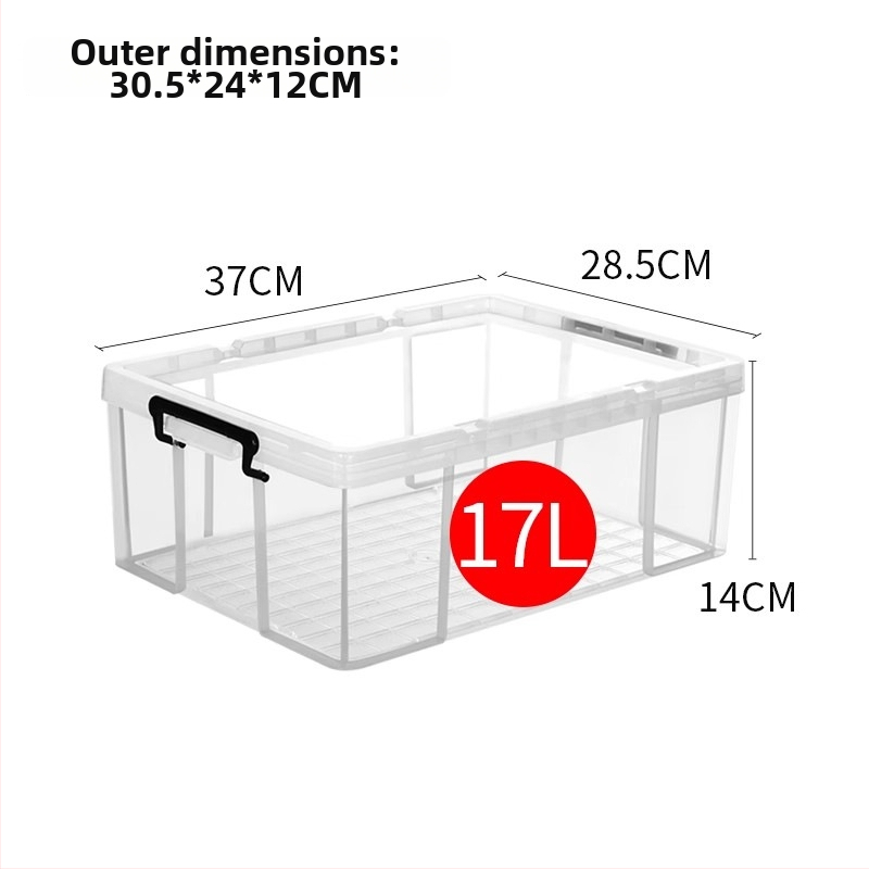 Kutija za skladištenje automobila - prozirna, pravokutna, kut s oštrim kutem, 40 L, PP materijal