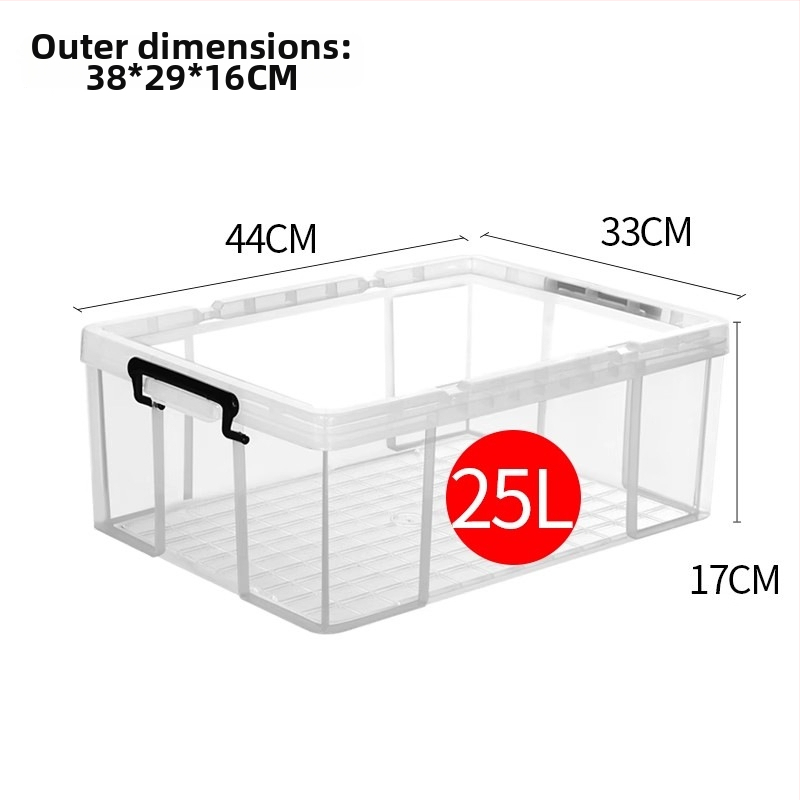 Kutija za skladištenje automobila - prozirna, pravokutna, kut s oštrim kutem, 40 L, PP materijal