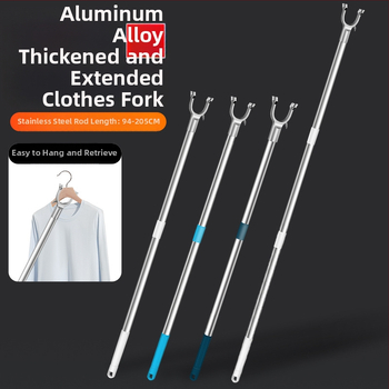 Tijiajing kovová teleskopická tyč na sušenie bielizne, balkónový vešiak, moderný minimalistický štýl