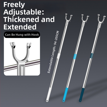 Tijiajing kovová teleskopická tyč na sušenie bielizne, balkónový vešiak, moderný minimalistický štýl