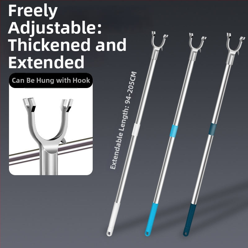 Tijiajing kovová teleskopická tyč na sušenie bielizne, balkónový vešiak, moderný minimalistický štýl
