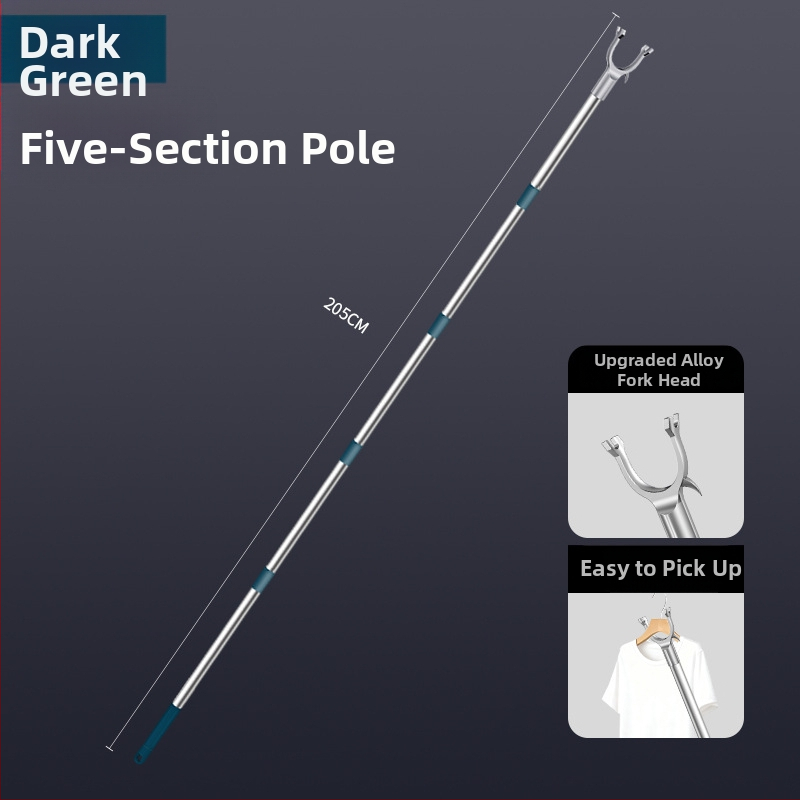 Tijiajing kovová teleskopická tyč na sušenie bielizne, balkónový vešiak, moderný minimalistický štýl