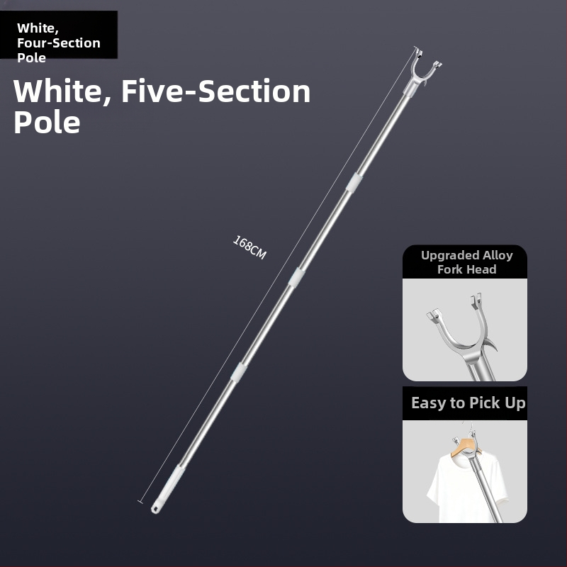 Tijiajing kovová teleskopická tyč na sušenie bielizne, balkónový vešiak, moderný minimalistický štýl