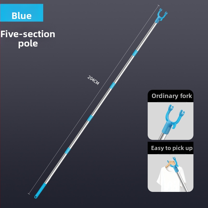 Tijiajing kovová teleskopická tyč na sušenie bielizne, balkónový vešiak, moderný minimalistický štýl