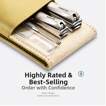 Blackant 7 τεμαχίων σετ κοπτών νυχιών με design Anti-Splash, εργαλείο κερί αυτιού, φορητό οικιακό κιτ περιποίησης ποδιών — γερμανική δεξιοτεχνία