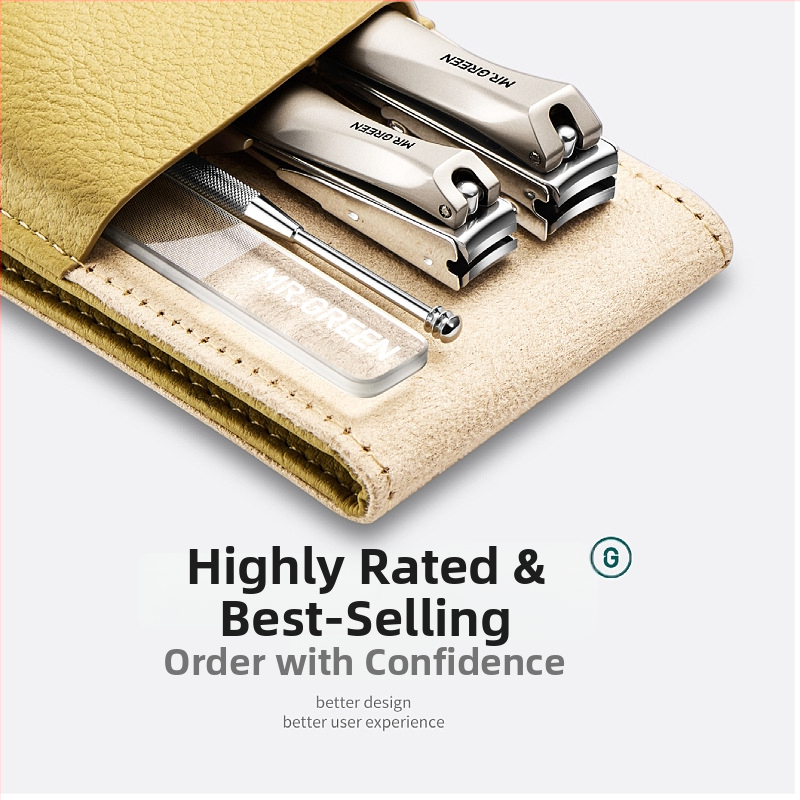 Blackant 7 τεμαχίων σετ κοπτών νυχιών με design Anti-Splash, εργαλείο κερί αυτιού, φορητό οικιακό κιτ περιποίησης ποδιών — γερμανική δεξιοτεχνία