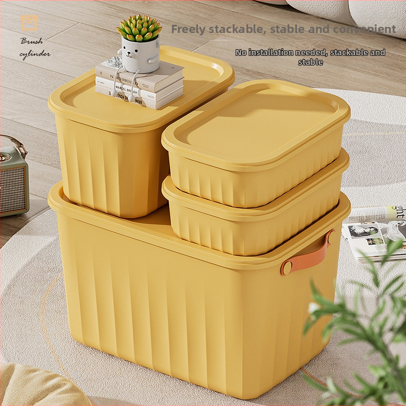 Kutija za pohranu s poklopcem, PP plastika, s ručkom, kapacitet 0-5 L, višestruka namjena, otporna na prašinu