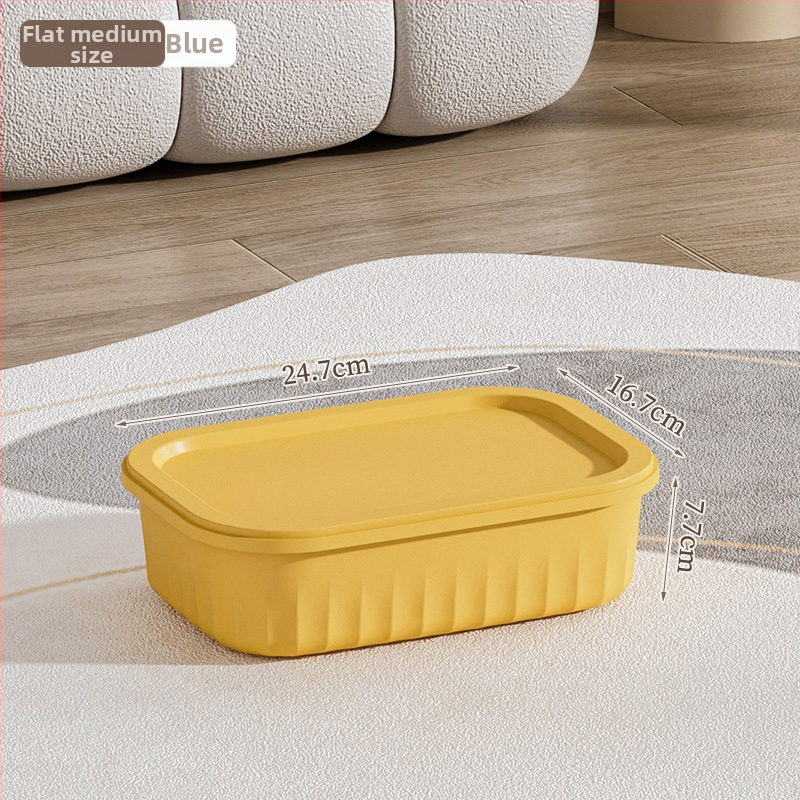 Kutija za pohranu s poklopcem, PP plastika, s ručkom, kapacitet 0-5 L, višestruka namjena, otporna na prašinu