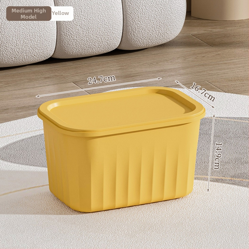 Kutija za pohranu s poklopcem, PP plastika, s ručkom, kapacitet 0-5 L, višestruka namjena, otporna na prašinu