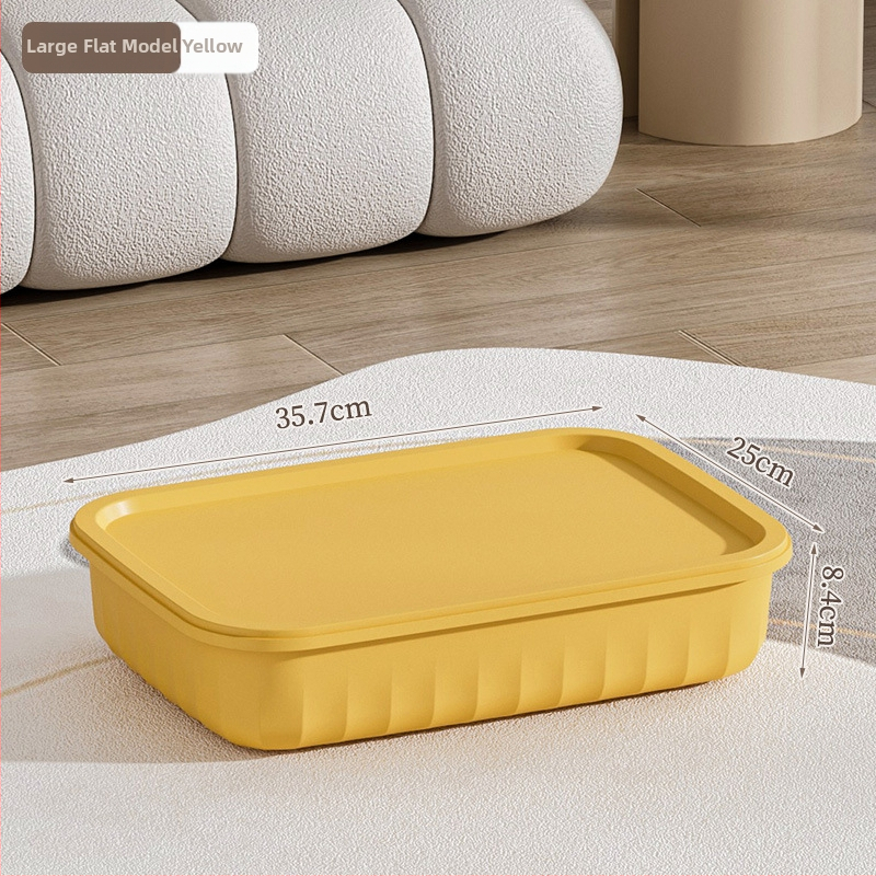 Kutija za pohranu s poklopcem, PP plastika, s ručkom, kapacitet 0-5 L, višestruka namjena, otporna na prašinu