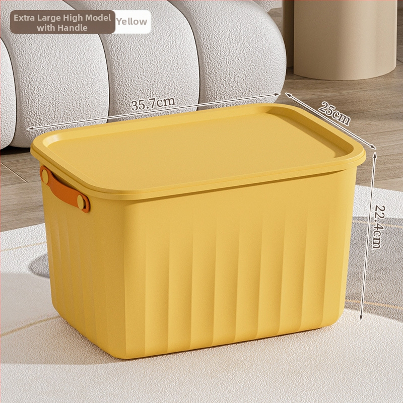 Kutija za pohranu s poklopcem, PP plastika, s ručkom, kapacitet 0-5 L, višestruka namjena, otporna na prašinu