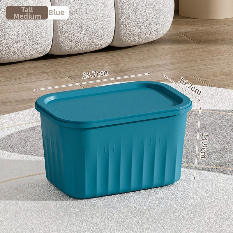 Kutija za pohranu s poklopcem, PP plastika, s ručkom, kapacitet 0-5 L, višestruka namjena, otporna na prašinu