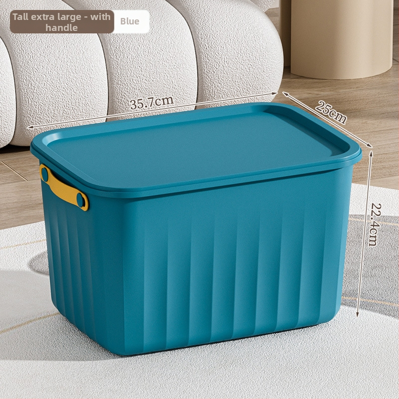 Kutija za pohranu s poklopcem, PP plastika, s ručkom, kapacitet 0-5 L, višestruka namjena, otporna na prašinu