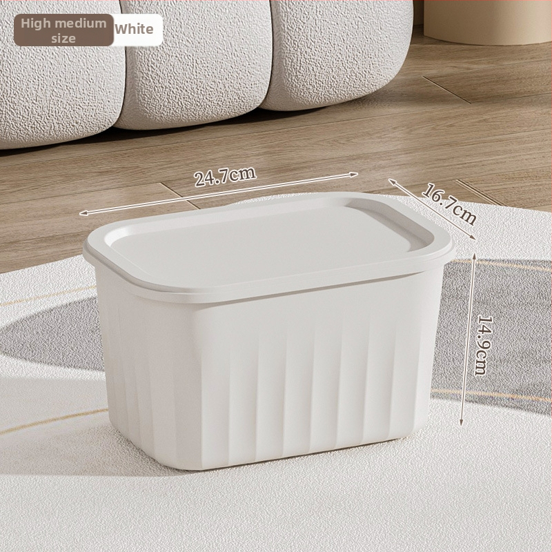 Kutija za pohranu s poklopcem, PP plastika, s ručkom, kapacitet 0-5 L, višestruka namjena, otporna na prašinu