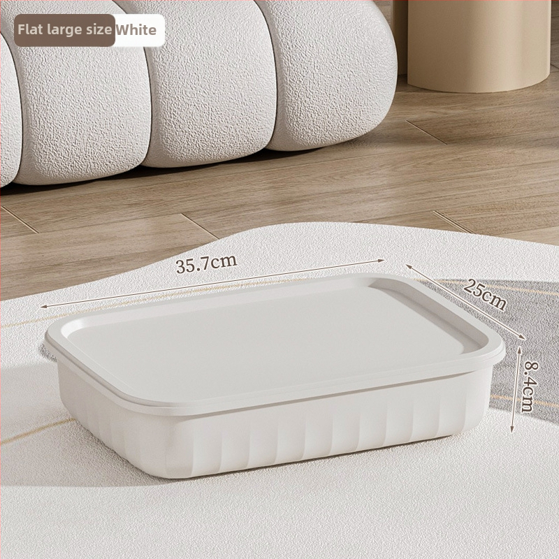 Kutija za pohranu s poklopcem, PP plastika, s ručkom, kapacitet 0-5 L, višestruka namjena, otporna na prašinu