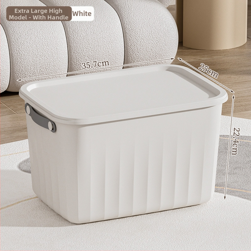 Kutija za pohranu s poklopcem, PP plastika, s ručkom, kapacitet 0-5 L, višestruka namjena, otporna na prašinu
