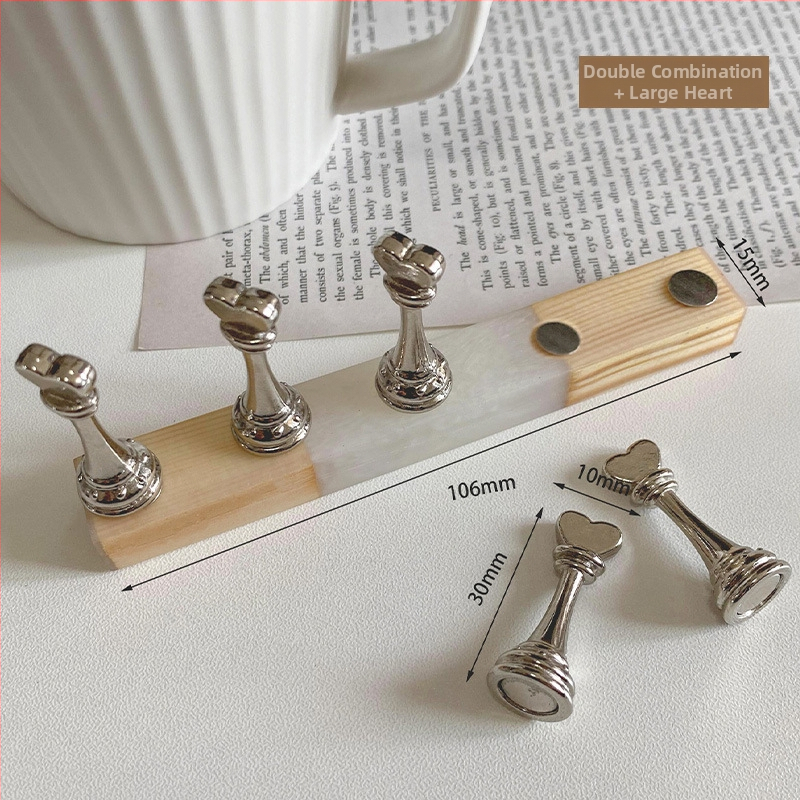 Držač za manikuru s podrškom za prste – materijal: metal, legura, smola, akril; uzorak: blokovi i šahovnica; serija: Princess; težina: 80 g po setu