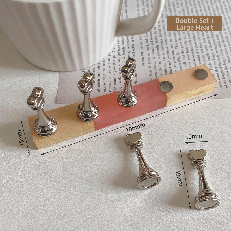 Držač za manikuru s podrškom za prste – materijal: metal, legura, smola, akril; uzorak: blokovi i šahovnica; serija: Princess; težina: 80 g po setu