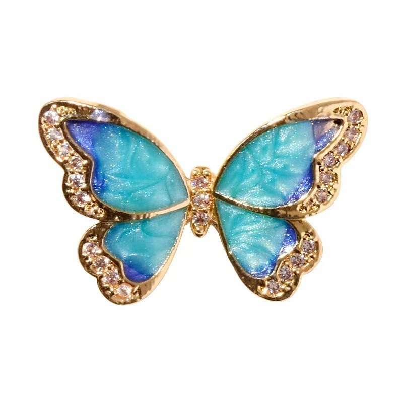 Dodaci za nokte: motiv leptira, legura i rhinestones, pravo zlatno elektroplatiranje, Princess serija