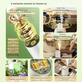 Διαχυτής αρωματοθεραπείας αυτοκινήτου, Μοντέλο CZ001; Υλικό ABS+PC; Ισχύς 1W USB φόρτιση; Τάση 3.7-5V; Βάρος 150 g