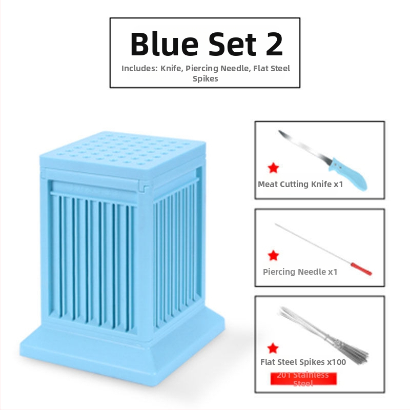 Železná grilovacia vidlica na špízy — nástroj na nabodávanie mäsa pre domáce použitie