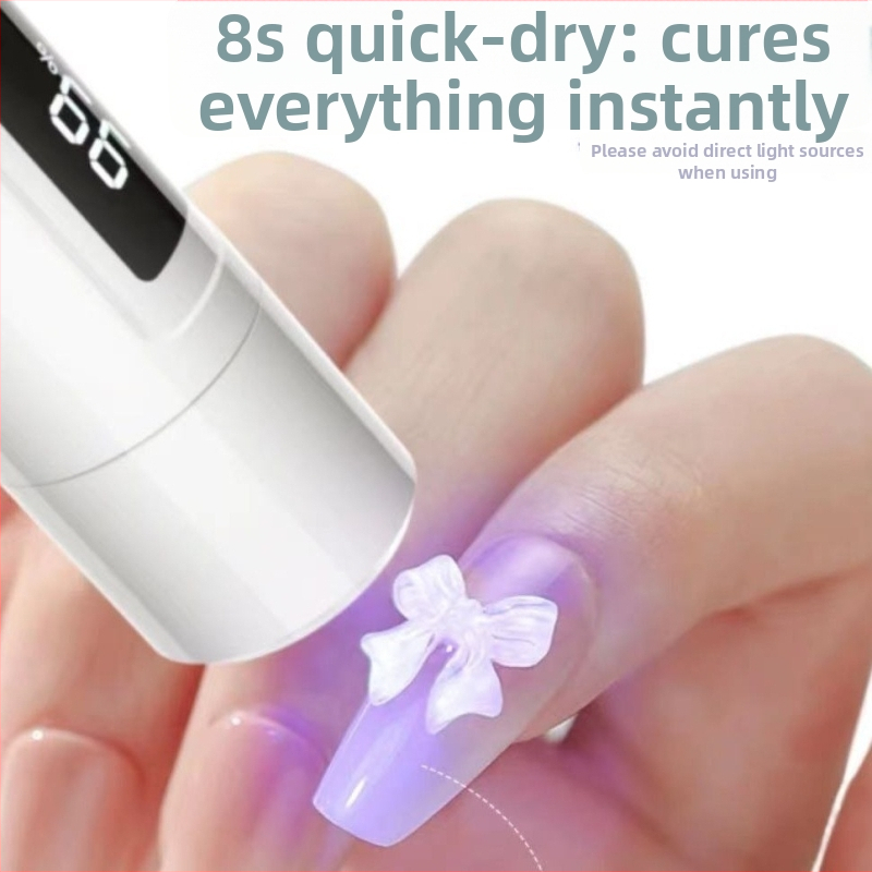 Ručná lampa na nechty pre umenie s dobíjateľnou energiou, inteligentný digitálny displej, vysokovýkonné LED diódy, rýchle schnutie za 10 sekúnd, kompaktná lampa na polymerizáciu