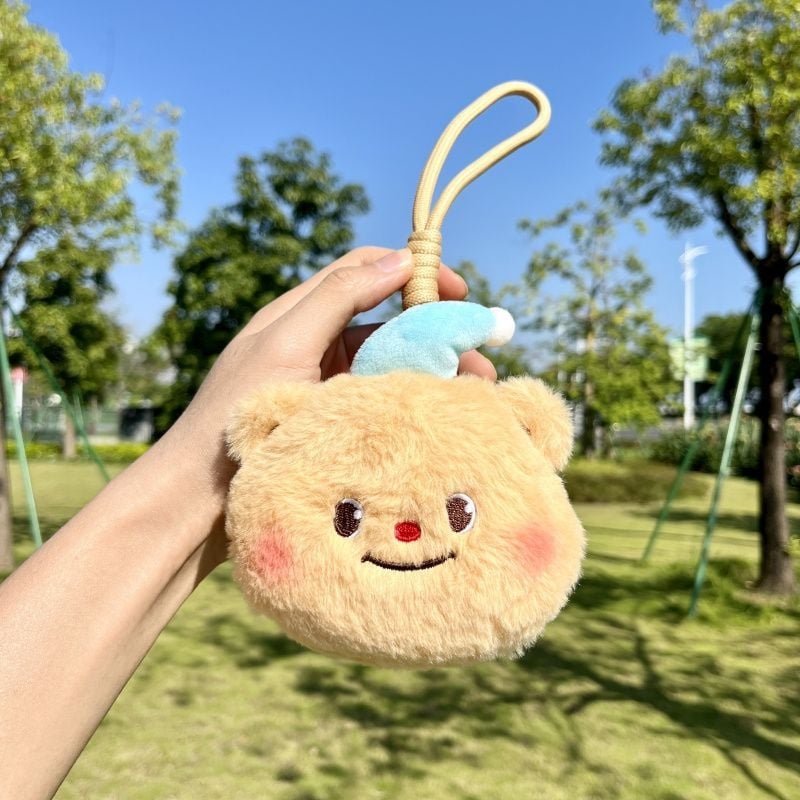 Novčanik s crtanim medvjedićem za slušalice i ključeve, PU materijal | Materijal: PU • Uzorak: Drugo • Spol: Muškarac • Marka: Unique