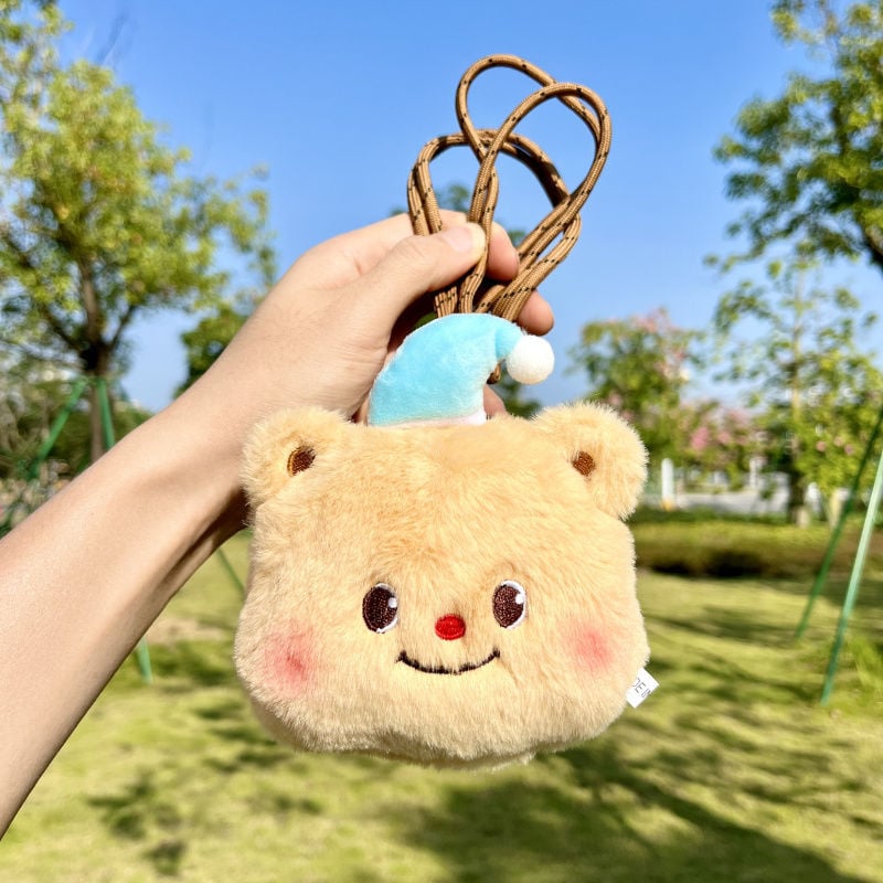 Novčanik s crtanim medvjedićem za slušalice i ključeve, PU materijal | Materijal: PU • Uzorak: Drugo • Spol: Muškarac • Marka: Unique