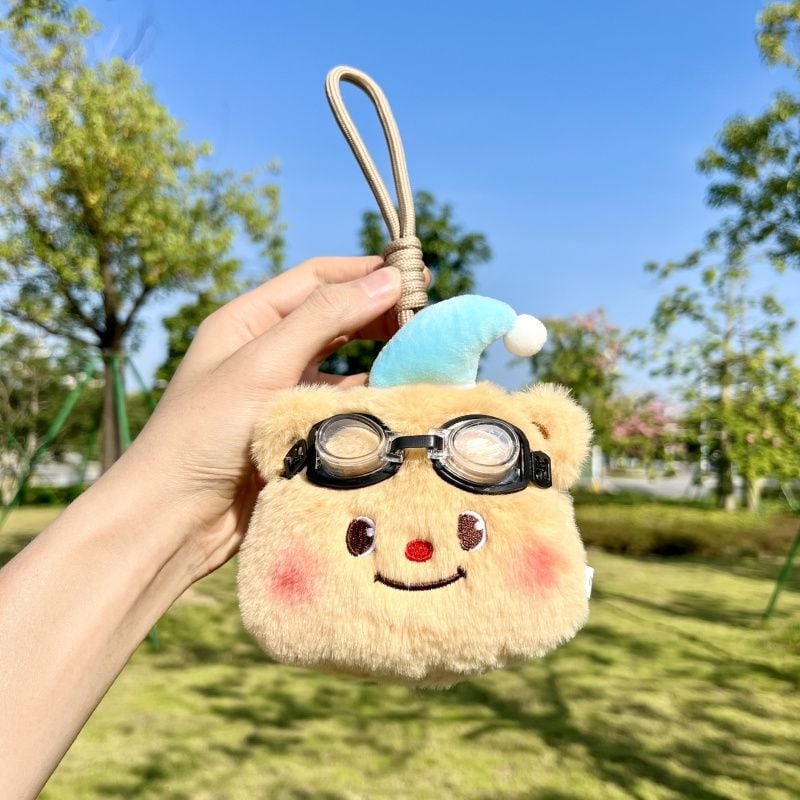 Novčanik s crtanim medvjedićem za slušalice i ključeve, PU materijal | Materijal: PU • Uzorak: Drugo • Spol: Muškarac • Marka: Unique