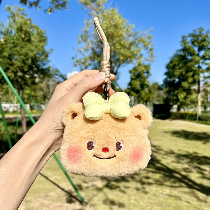 Novčanik s crtanim medvjedićem za slušalice i ključeve, PU materijal | Materijal: PU • Uzorak: Drugo • Spol: Muškarac • Marka: Unique