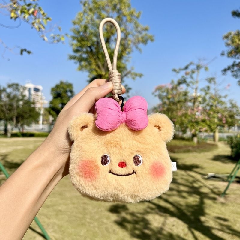 Novčanik s crtanim medvjedićem za slušalice i ključeve, PU materijal | Materijal: PU • Uzorak: Drugo • Spol: Muškarac • Marka: Unique