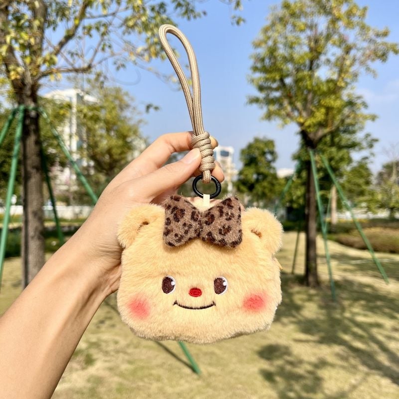 Novčanik s crtanim medvjedićem za slušalice i ključeve, PU materijal | Materijal: PU • Uzorak: Drugo • Spol: Muškarac • Marka: Unique