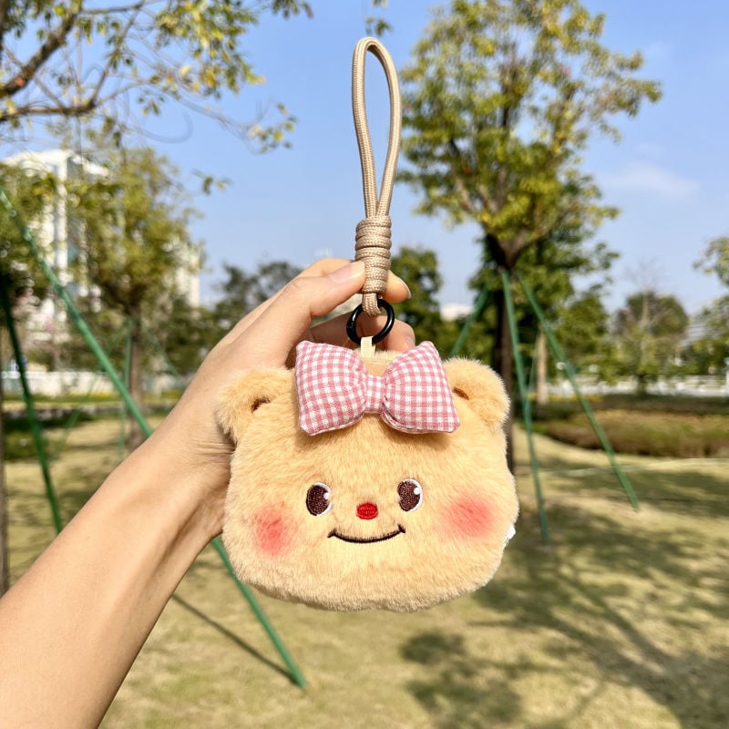 Novčanik s crtanim medvjedićem za slušalice i ključeve, PU materijal | Materijal: PU • Uzorak: Drugo • Spol: Muškarac • Marka: Unique