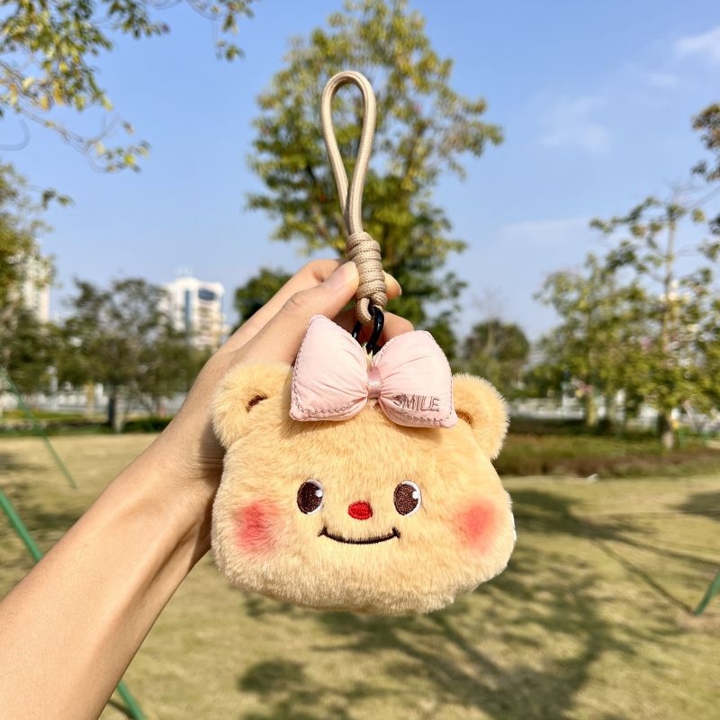 Novčanik s crtanim medvjedićem za slušalice i ključeve, PU materijal | Materijal: PU • Uzorak: Drugo • Spol: Muškarac • Marka: Unique