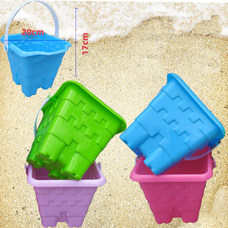 Plastična kanta za plažu za pijesak i vodu s igrom ribe — pogodna za djecu 4–6 godina