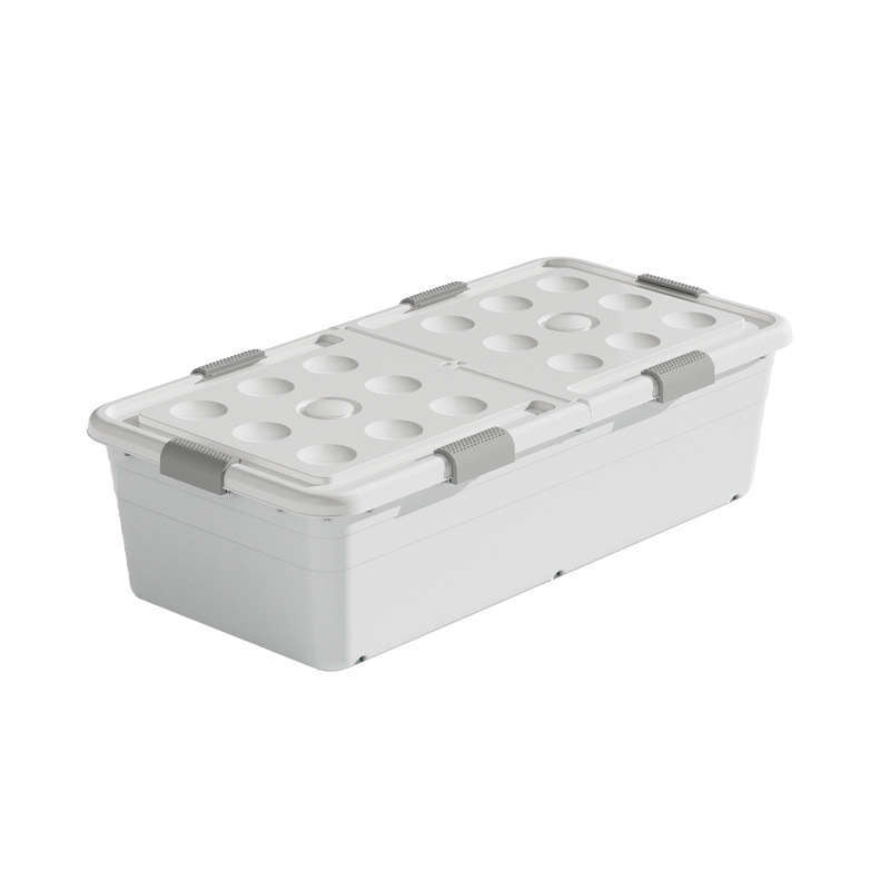 Kutija za skladištenje ispod kreveta s ladicom i kotačićima, PP plastika, kapacitet 100–150 L, model 5036, otporna na prašinu i vlagu