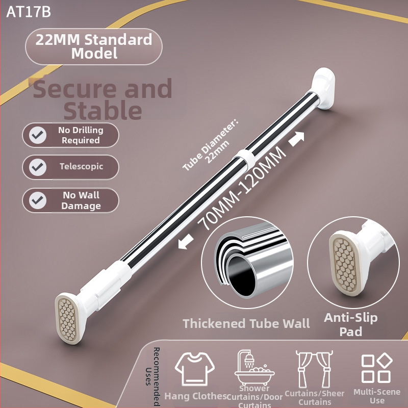 Teleskopická vešiak na sušenie bielizne z nehrdzavejúcej ocele, bez vŕtania, na balkón, nastaviteľná, moderný minimalistický štýl